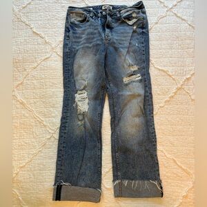 EUC Vigoss Stevie Cropped Straight Distressed Jeans